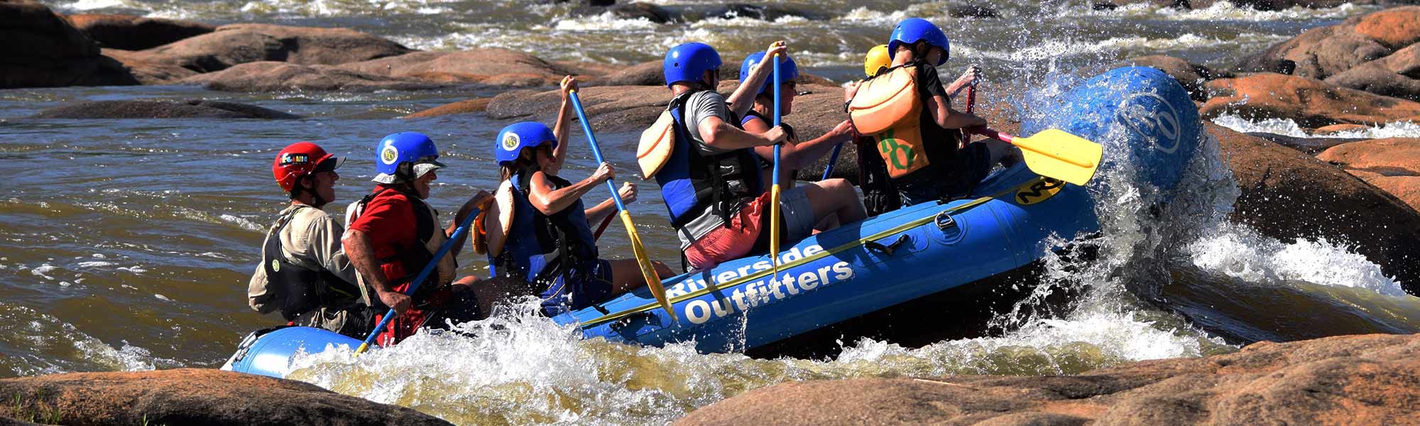 whitewater rafting on the James